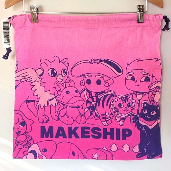 Makeship 2022 Collectable Pink Purple Jumbo Drawstring Bag - Picture 2 of 9